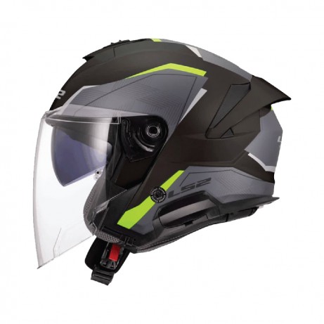 LS2 OF618 Verso 2 Air Matt Black Hi Viz Yellow [ECE 22.06]