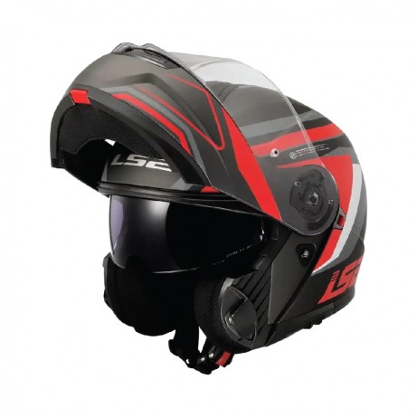 LS2 FF908 Strobe 2 Phantom Titan Grey Red [ECE 22.06]