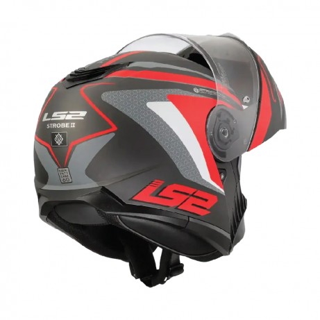 LS2 FF908 Strobe 2 Phantom Titan Grey Red [ECE 22.06]