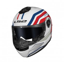 LS2 FF908 Strobe 2 Phantom Titan White Blue Red [ECE 22.06]