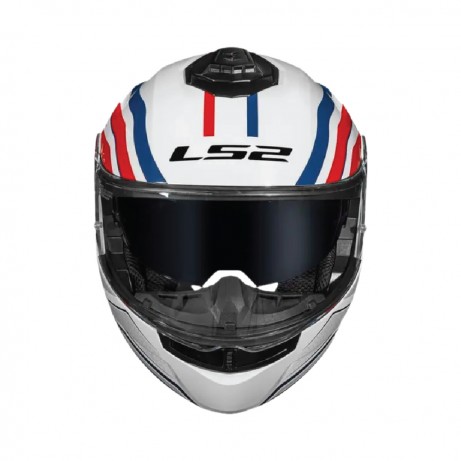 LS2 FF908 Strobe 2 Phantom Titan White Blue Red [ECE 22.06]