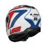 LS2 FF908 Strobe 2 Phantom Titan White Blue Red [ECE 22.06]