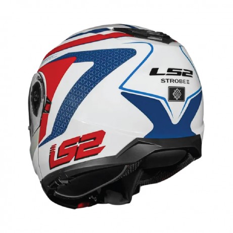 LS2 FF908 Strobe 2 Phantom Titan White Blue Red [ECE 22.06]