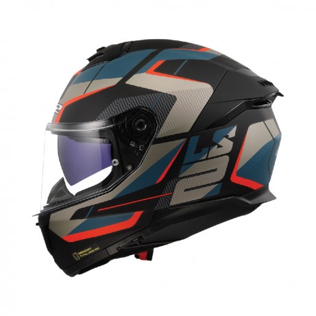 LS2 FF808 Stream 2 Road Matt Black Blue [ECE 22.06]