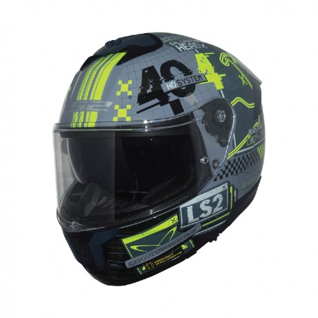 LS2 FF808 Stream 2 System Grey Neon Yellow [ECE 22.06]