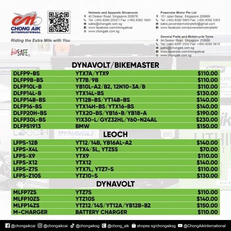 LEOCH Lithium Motorcycle Battery