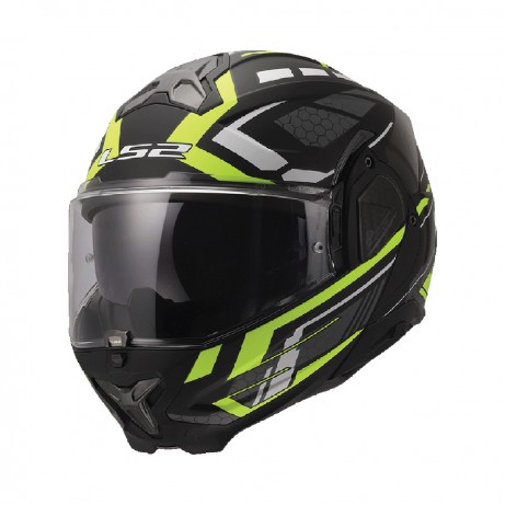 LS2 FF910 Advant 2 Commander Matt Black Fluo Green [ECE 22.06]