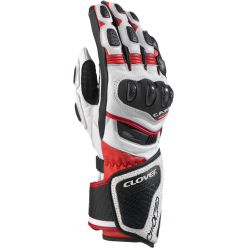 CLOVER Gloves RS-8 Kangaroo White/Red