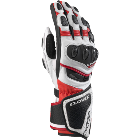 CLOVER Gloves RS-8 Kangaroo White/Red