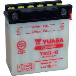 YUASA Motorcycle Battery YB5L-B (YBI) FZ16 W/ACID CP