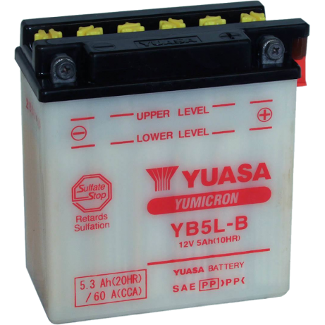 YUASA Motorcycle Battery YB5L-B (YBI) FZ16 W/ACID CP