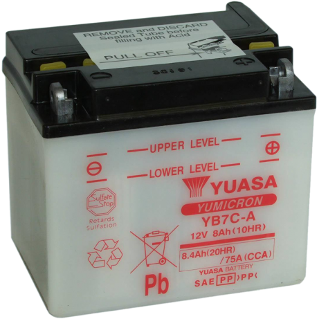 YUASA Motorcycle Battery YB7C-A (V) TW200 DC