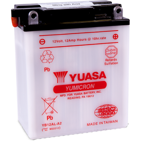 YUASA Motorcycle Battery YB12AL-A (YBI) XV400 DC