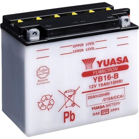 YUASA Motorcycle Battery YB16-B (V) HARLEY DC