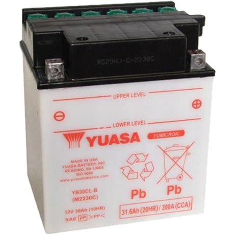 YUASA Motorcycle Battery YB30CL-B (USA) JETSKI DC