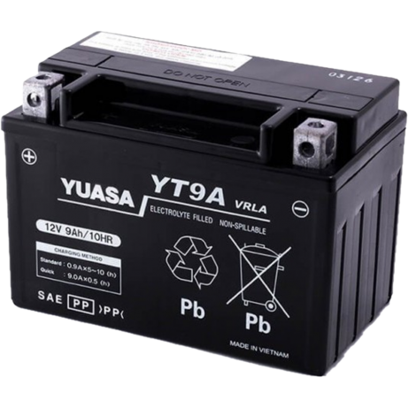 YUASA Motorcycle Battery YT9A-WC (VN) CBR600F4 / CB400SF WC