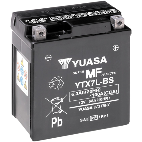 YUASA Motorcycle Battery YTX7L-BS (YBI) (IND) CBR400RRL / CB250N/H CP