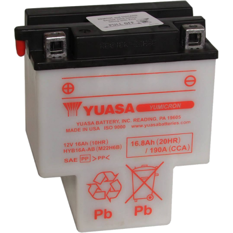 YUASA Motorcycle Battery HYB16A-AB (USA) VF750 DC