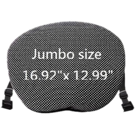 ERGO Gel Seat MOTO-JUMBO Black	16.92" x 12.99"