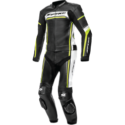 SPYKE Full Leather Suit Imola Sport 2pc Black/White/F-Yellow