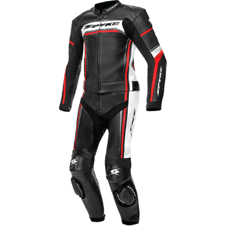 SPYKE Full Leather Suit Imola Sport 2pc Black/White/Red