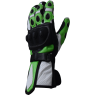 TRAX Gloves SLG-3334 Full Leather Black/Green/White