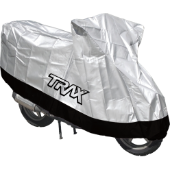 TRAX Motorcycle Cover	190T Polyester Double Colour Upper Silver/Lower Black XL 150cc w/ Bag