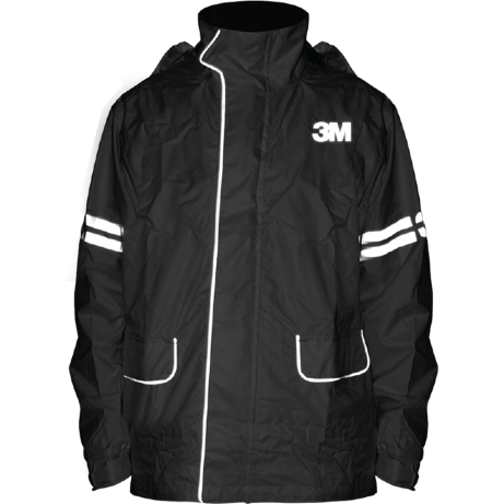 [READY TO ORDER] 3M Rainwear Scotchlite Reflective Raincoat Gen-2.1 Black