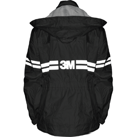 [READY TO ORDER] 3M Rainwear Scotchlite Reflective Raincoat Gen-2.1 Black