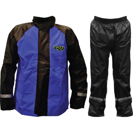[READY TO ORDER] TRAX Rainsuit TE-10 Black/Blue