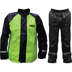 [READY TO ORDER] TRAX Rainsuit TE-10 Black/Fluo Yellow