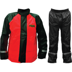 [READY TO ORDER] TRAX Rainsuit TE-10 Black/Red