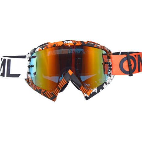 O'NEAL Goggles B-10 Pixel Orange/White Radium Red