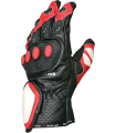 MOTERO Gloves SLG-115 Full Leather w Knuckle Red