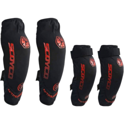 SCOYCO Protective Gear K18/H18 Knee & Elbow Protector Black