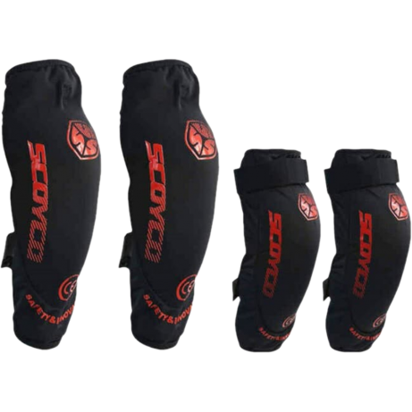 SCOYCO Protective Gear K18/H18 Knee & Elbow Protector Black