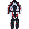 TRAX Full Leather Suit SLG-1204 Full Leather 2pc Black/White/Red