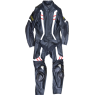 TRAX Full Leather Suit SLG-1205 Full Leather 2pc Black/White/Red