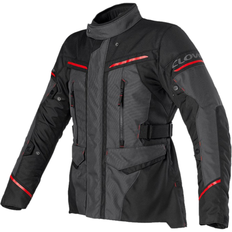 [READY TO ORDER] CLOVER Jacket Storm-4 WP Red/Grey