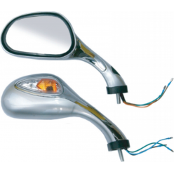 Back Mirror ASD-0607 D/GREY, C/RED, SILVER WITH LIGHT	PAIR