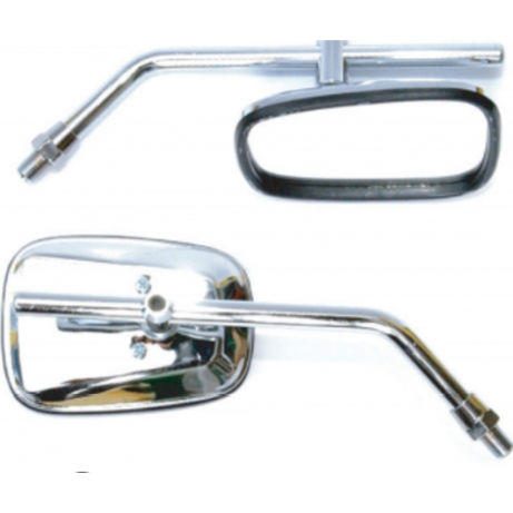 Back Mirror KA-56-2-10 CHROMED, RY, RH, 10MM PC