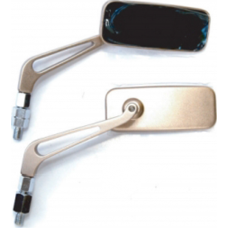 Back Mirror MG-1826 TITANIUM, HONDA/YAMAHA, 10MM PAIR