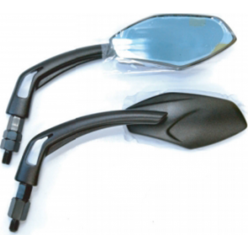 Back Mirror MG-1827 SILVER, HONDA/YAMAHA, 10MM PAIR