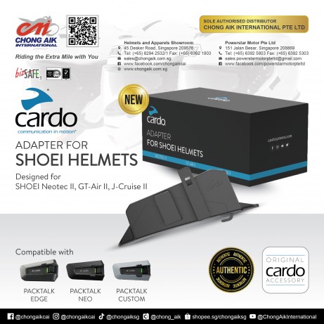 CARDO Adapter for SHOEI Helmets (Neotec II / GT-Air II / J-Cruise II)