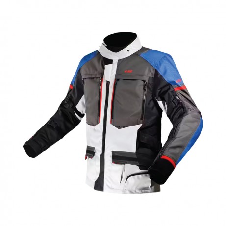 LS2 Jacket Norway WP Blue/Black/Grey/Red
