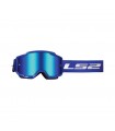 LS2 Goggles Charger Blue w Iridium Lens