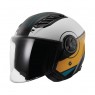 LS2 OF616 Airflow 2 Cover Gloss White Brown [PSB APPROVED]