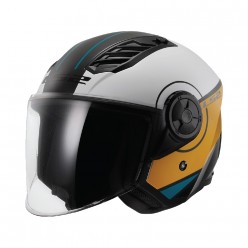 LS2 OF616 Airflow 2 Cover Gloss White Brown [PSB APPROVED]