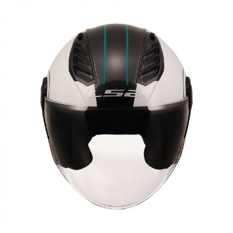 LS2 OF616 Airflow 2 Cover Gloss White Brown [PSB APPROVED]
