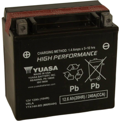 YUASA Motorcycle Battery YTX14H-BS (USA) CP